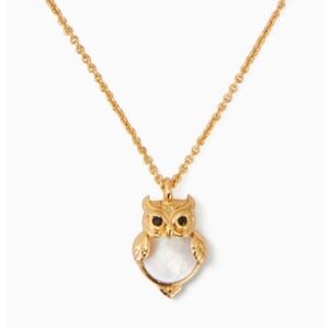 NWT kate spade Into the Woods owl mini pendant necklace